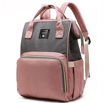 

2019 Baby Diaper Bag Pink Color Large Baby Changing Nappy Mummy Maternity Travel Backpack For Mom Nursing Stroller Bags