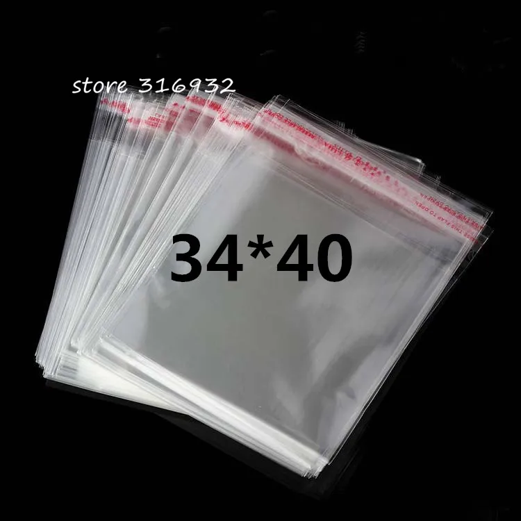 38 kinds of size Clear OPP bags Self Adhesive Peel Seal Cellophane Plastic Bags 