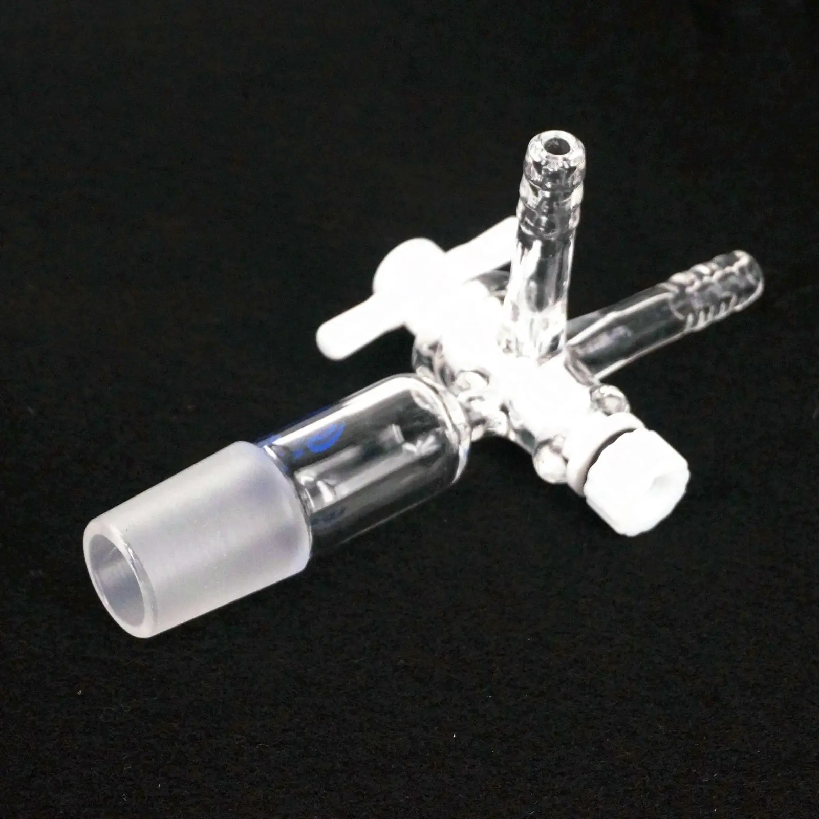 24/29 Joint Laboratory Vacuum Adapter with 8mm hose connections Glass