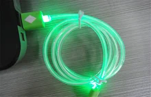 crystal led light Micro USB Cable Sync Data Charger Cables for iphone5 5s 6 6s for