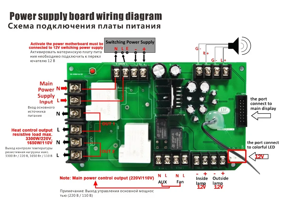 220V 110V 30A акриловая панель нагревателя управления сауна термостат для сухой сауны нагреватели 6 кВт