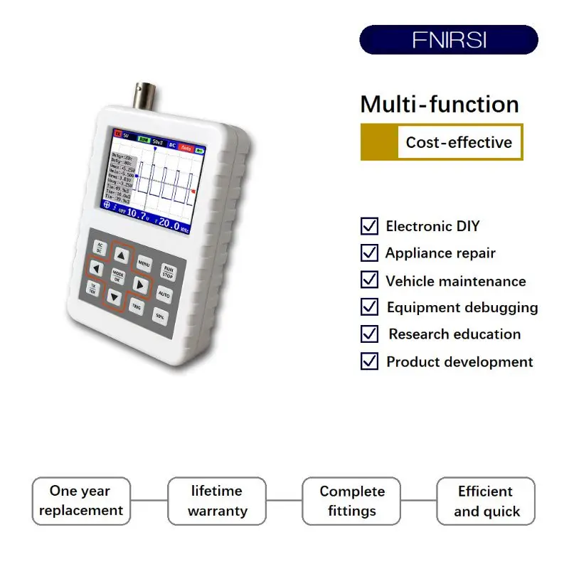

DSO FNIRSI PRO Handheld Mini Portable Digital Oscilloscope 5M Bandwidth 20MSps Sampling Rate