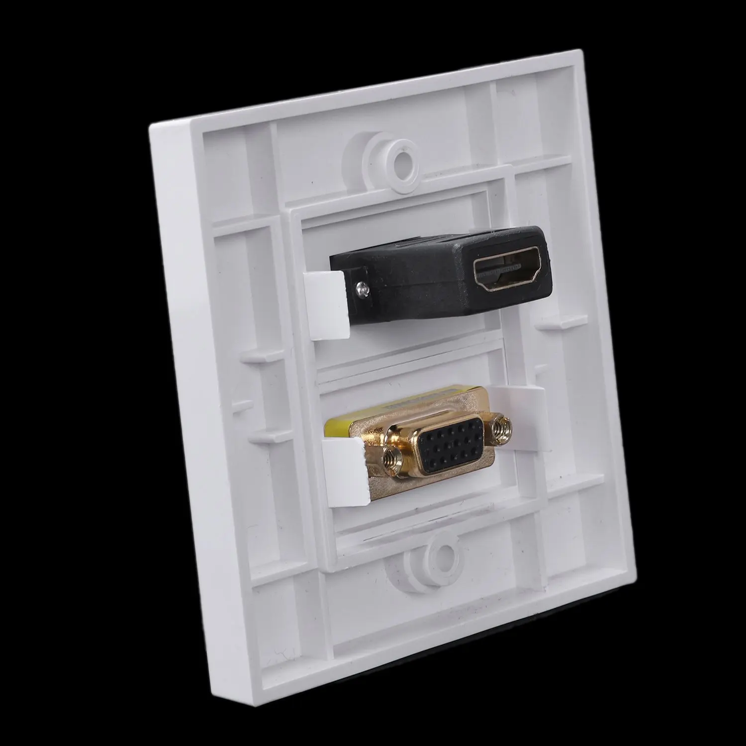 86x86 мм Настенная лицевая пластина 15 отверстий Vga розетка + Hdmi с удлиненный провод