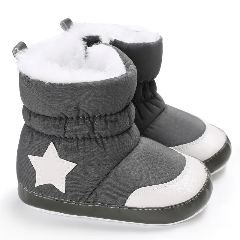 0-18M Winter Baby Girl Boy Booties Infant Toddler Snow Boots Newborn Warm Anti-slip Soft Sole Shoes Fashion Anti-dirty