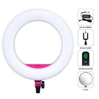 

Yidoblo AX-480EII 5500K Warm & Cold Bio-color Camera Photo/Studio/Phone/Video 18'' 240 LED Ring Light LED Lamp Makeup Ring lamp