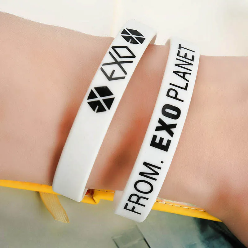 Альбом KPOP EXO браслеты с датой рождения спорт силиконовый браслет Дружба браслеты модные аксессуары для мужчин и женщин