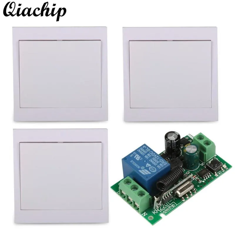 QIACHIP AC 110V 220V 1CH 433mhz Wireless 86 Wall Panel Remote Control Switch RF Receiver For Smart Home Room Bulbs TX Stairway qiachip 433mhz 86 wall switch 2 button remote control switch wireless transmitter switch room for smart home lamp light led bulb