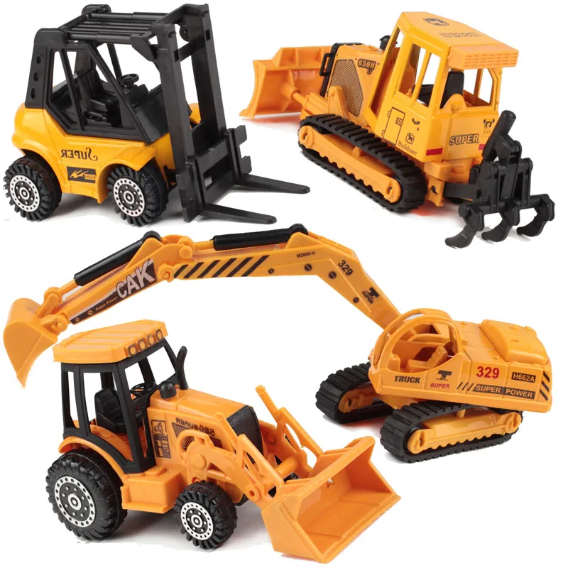 164 Scale Die cast Mini Car Series Excavator Cultivator Forklift