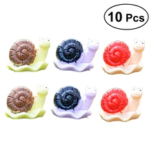 10 шт. Улитка Microlandschaft украшения Смола Дисплей украшения дома(3 цвета случайный