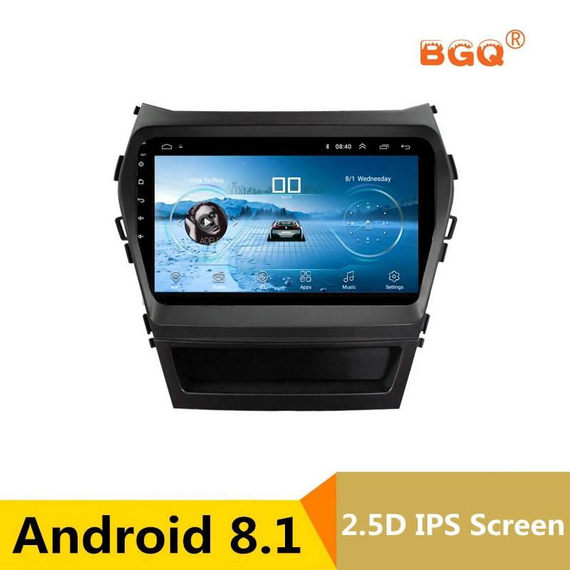 

9" Android 8.1 Car DVD Video Player GPS For Hyundai Santa FE IX45 2015 2016 2017 navigation radio audio stereo bluetooth wifi