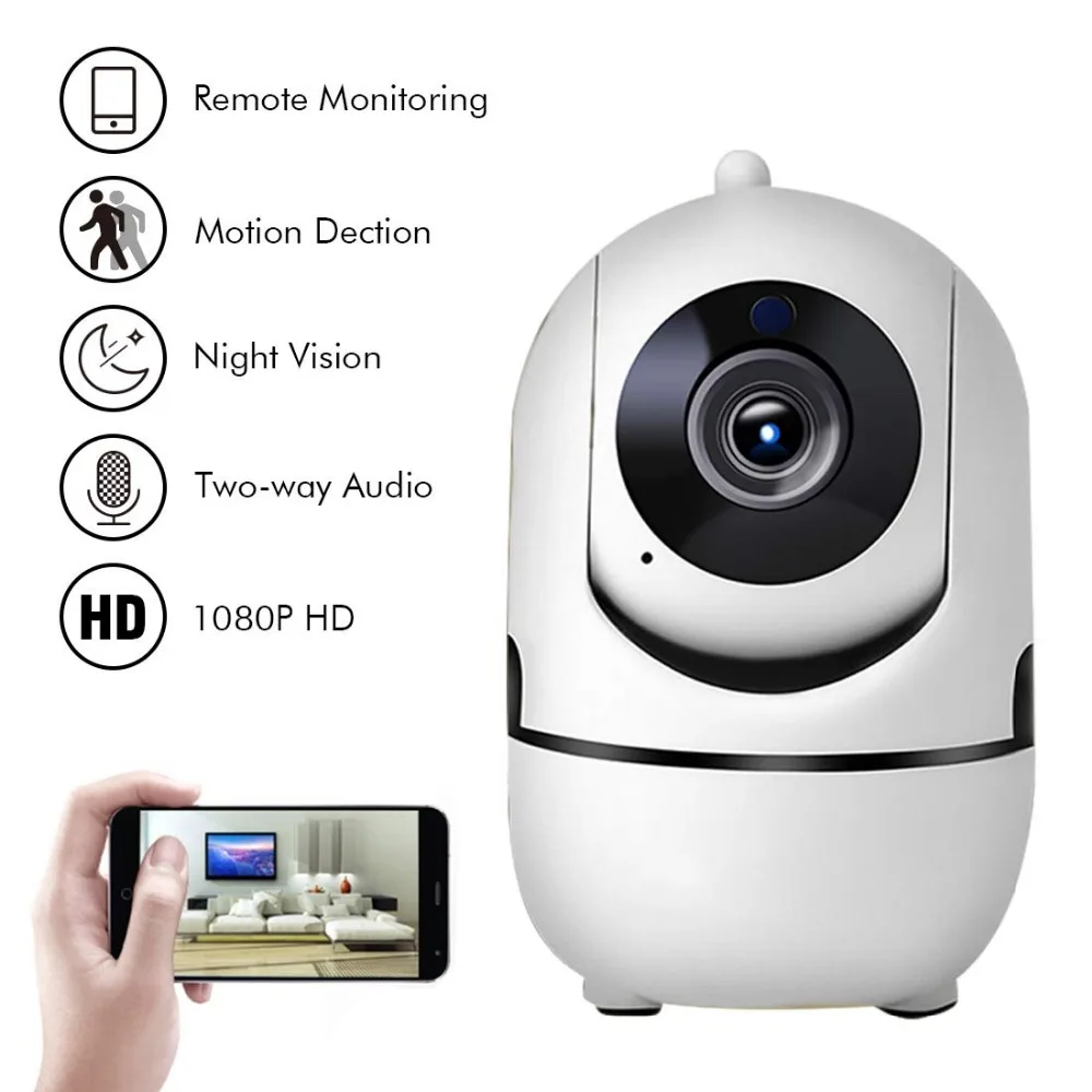 IP камера с автоматическим отслеживанием 1080P облачная Беспроводная мини wifi