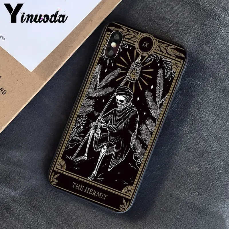 Yinuoda Death Tarot TPU черный чехол для телефона iPhone 6S 6plus 7 7plus 8 8Plus X Xs MAX 5 5S XR - Цвет: A7