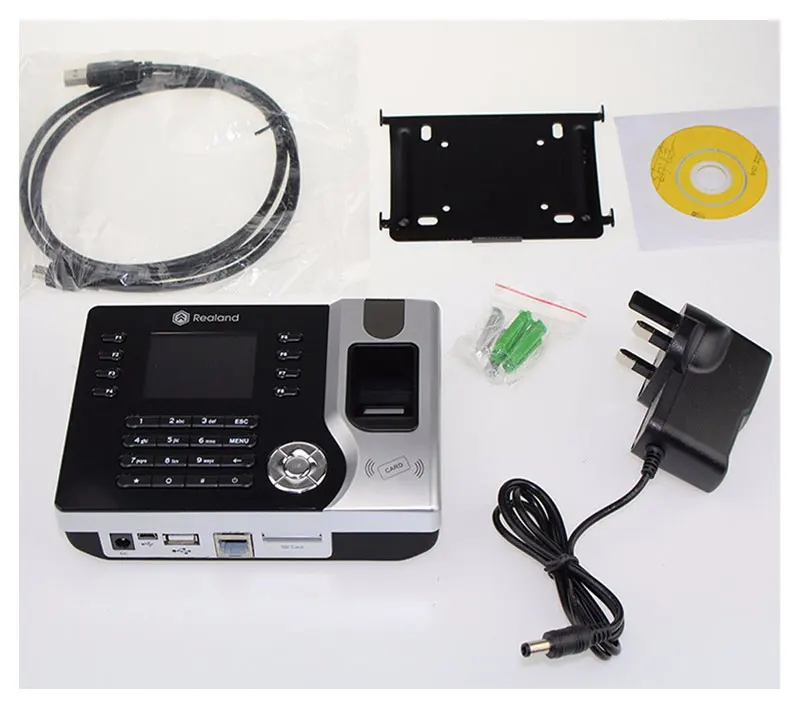 2,4 дюймов TCP/IP/USB радиочастотный идентфикатор отпечатков пальцев биометрическая машина Системы палец считыватель Clocker работника регистрации Регистраторы