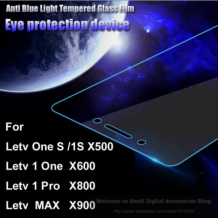Anti Blue Ray Tempered Glass for Letv 1 one X600 MAX X900 1 Pro 1S 2 Prime Screen Protector Blue