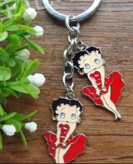 1 шт. мультфильм красный betty boop Подвески Брелоки для ключей вечерние игрушки детям подарки