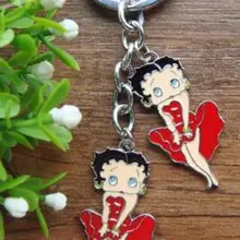 1 шт. мультфильм красный betty boop Подвески Брелоки для ключей вечерние игрушки детям подарки