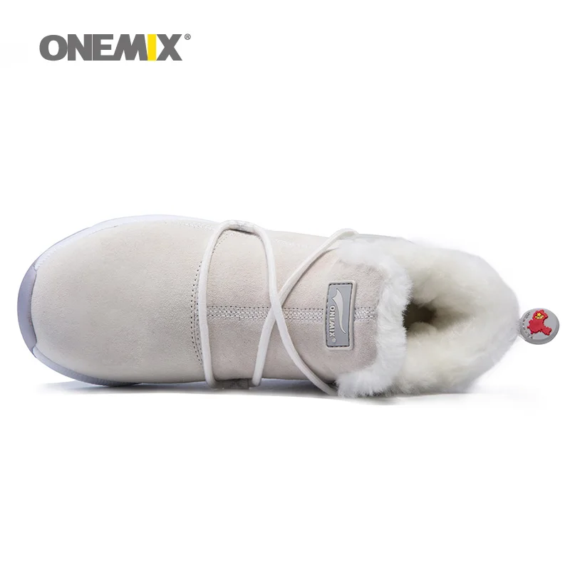ONEMIX/мужские теплые зимние ботинки для женщин; высокие шерстяные кроссовки; черные спортивные уличные тренды; спортивные кроссовки для тренировок и прогулок