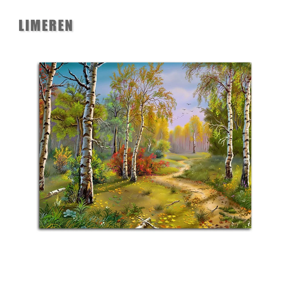 

Path In Woodland Spring Landscape DIY Canvas Coloring By Numbers Adults Unique Gift Acrylic Painting By Numbers For Home Decor