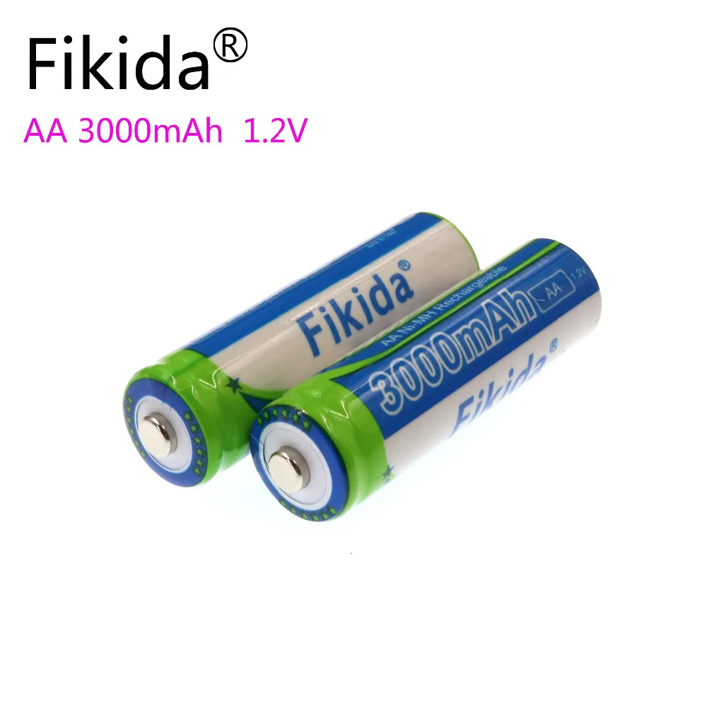 Новинка Fikida 1,2 V Высокая емкость NiMH AA 3000mAh перезаряжаемая батарея 2A дистанционный фонарик Будильник камера игрушка Батарея