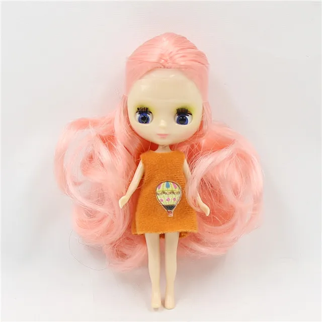 DBS blyth mini doll 10CM BJD normal body doll long hair 10cm toy anime random dress as a gift 16