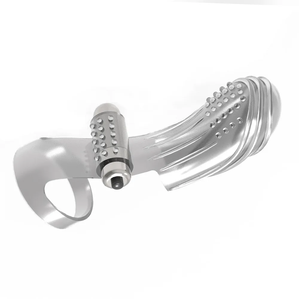  Finger Sleeve G Spot Vibrator For Women Clitoris Stimulator Climax Chastity Vagina Massage Adult Products Sex Toys For Women  (1)