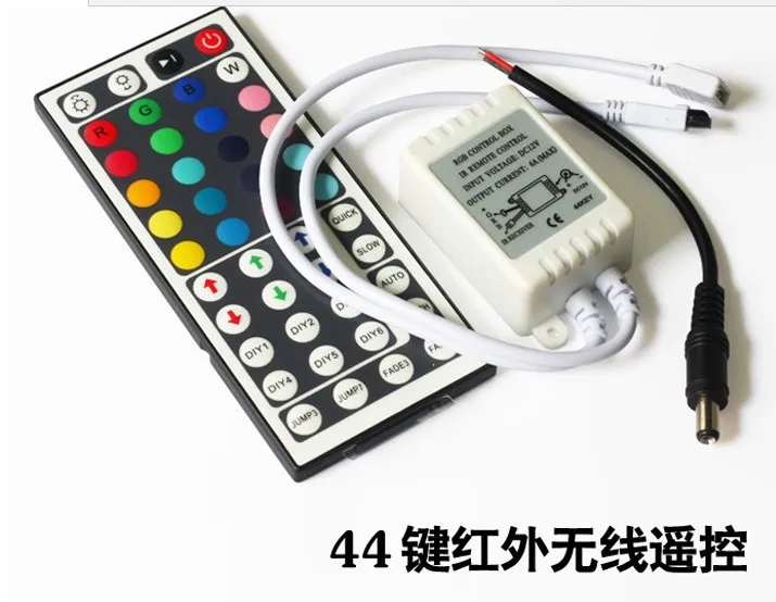 2022 Christmas new arrivals!! 44 key IR Remote controller for 5050 RGB SMD LED Strip 12V 72W 3 channels