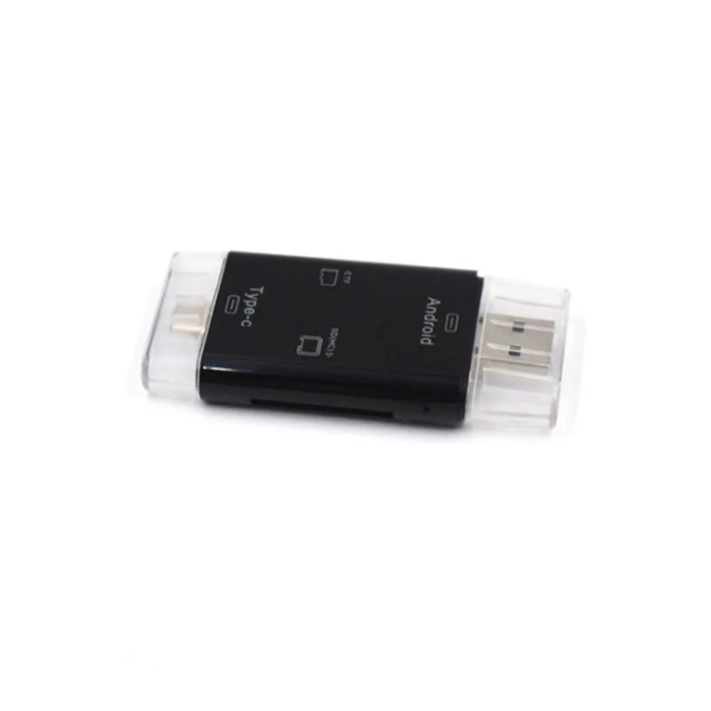 Портативный Многофункциональный 4 в 1 Card Reader USB 2,0 Secure Digital Тип карты памяти-C OTG картридер карты расширения