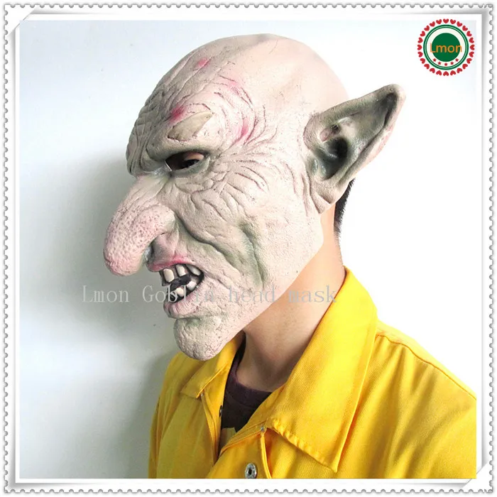 

Free shipping 100% Latex Halloween Party Cosplay Creepy Goblin Mask Head For Cosplay and Costome, Scary Horror Mask in stock
