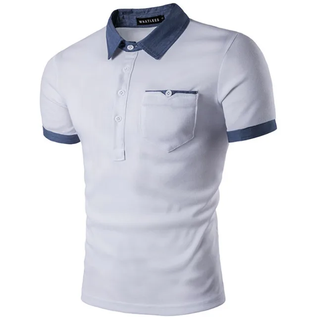 Business Men Smart Casual Short Sleeve T shirts,Striped Printed Turn