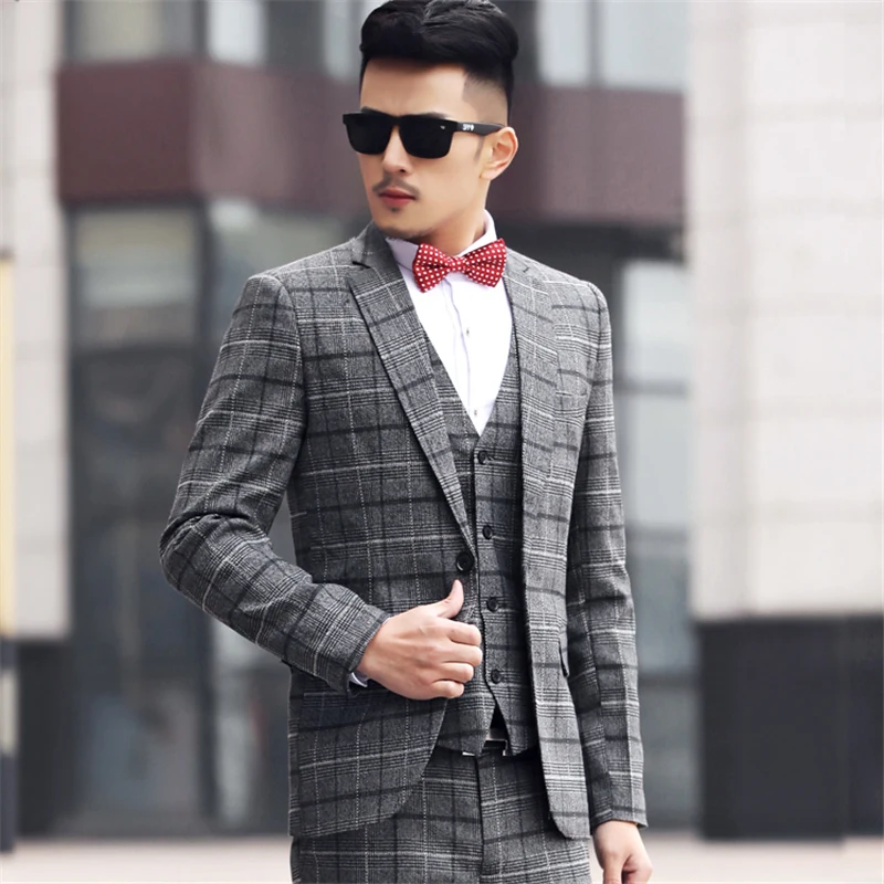Jacketpantvest Custom Slim Fit Dress Man Business Suit Latest