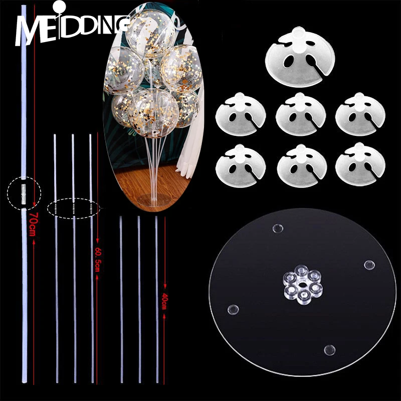 

MEIDDING Birthday Party Decoration Kids Wedding Balloons Arch Decor Balloons Holder Column Stand and Clear Plastic Balloon Stick