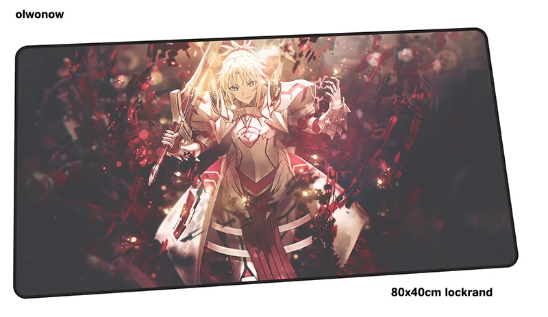 Fate Apocrypha mouse pad 80x40cm High quality mousepads best gaming mousepad gamer big personalized mouse pads keyboard pc pad