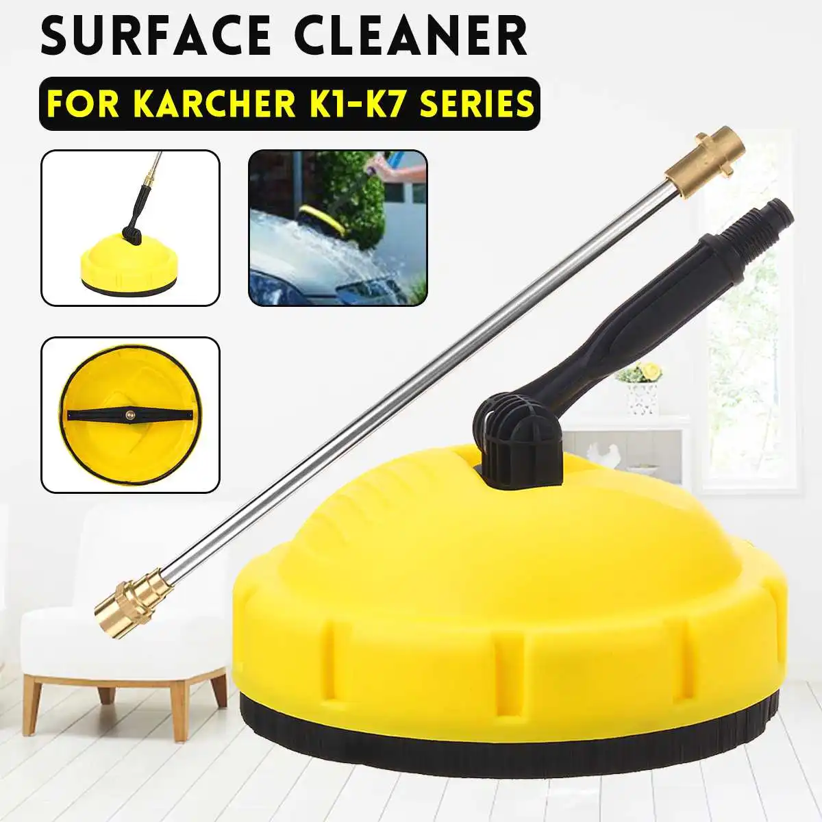 US $27.85 High Pressure Washer Floor Wall Cleaner Jet Wash Floor Cleaning Brush For K K Series K1K7
