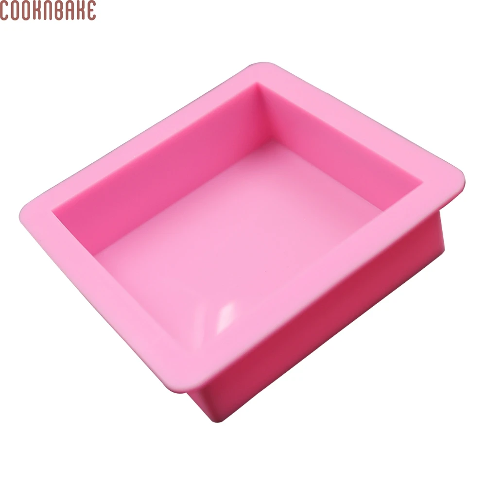 

COOKNBAKE DIY Silicone Handmade Soap Mold inner diameter of 6 * 6 * 2cm Straight Quadrel Mold Cake Mold for home SSM-001-4