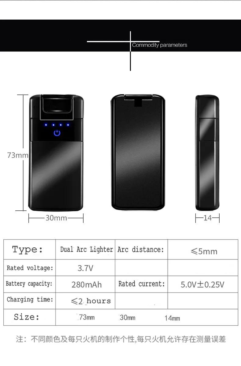 Креативная Беспроводная зарядная двойная дуговая зажигалка, сенсорный электрический USB Зажигалка, металлическая перезаряжаемая дуговая плазменная Зажигалка sigara