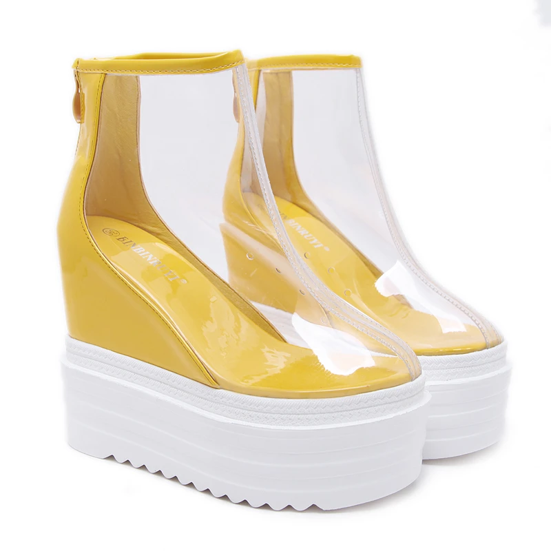 catwalk yellow wedges