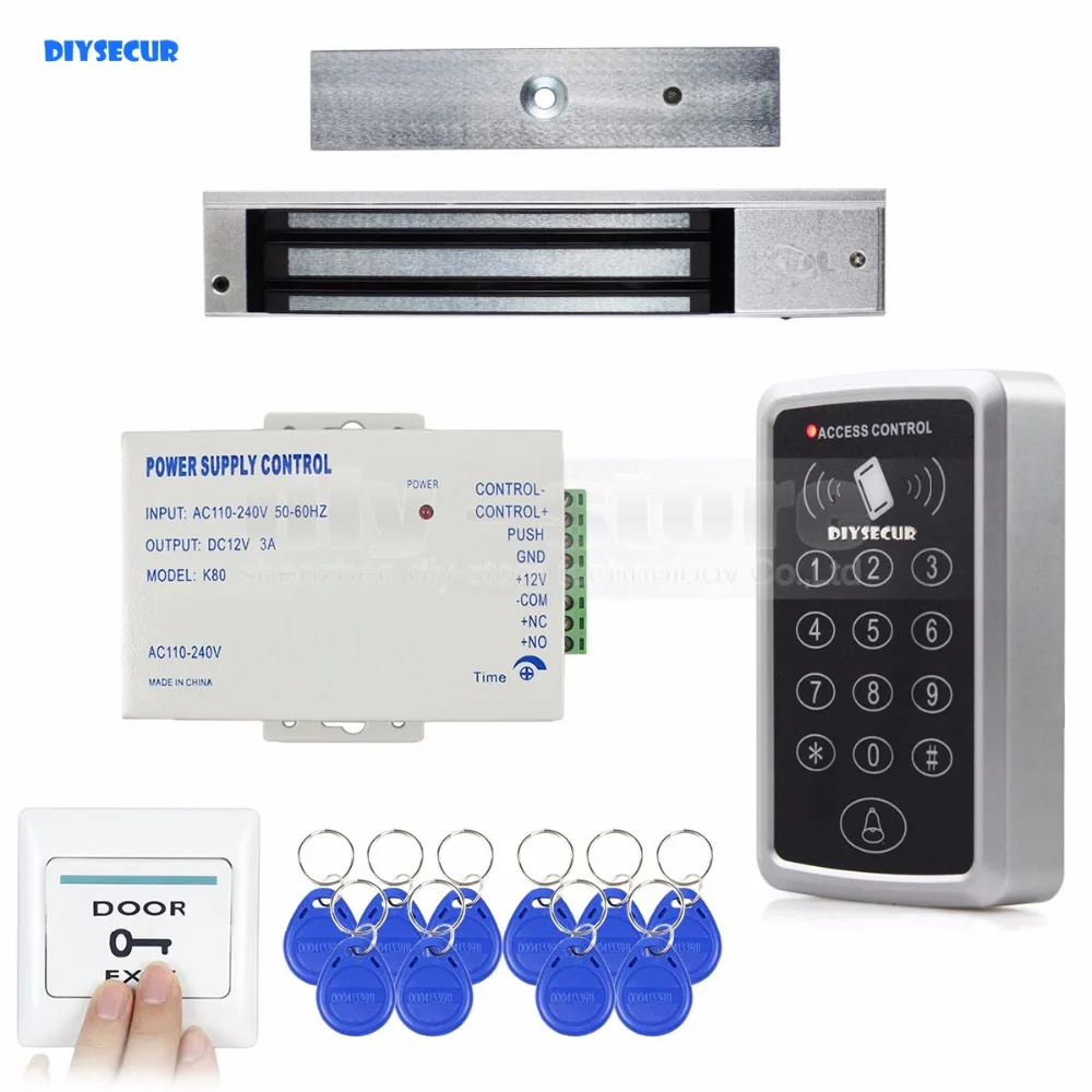 Special  DIYSECUR Full Complete Rfid Card Keypad Door Access Control System Kit + 280KG Magnetic Lock for Ho