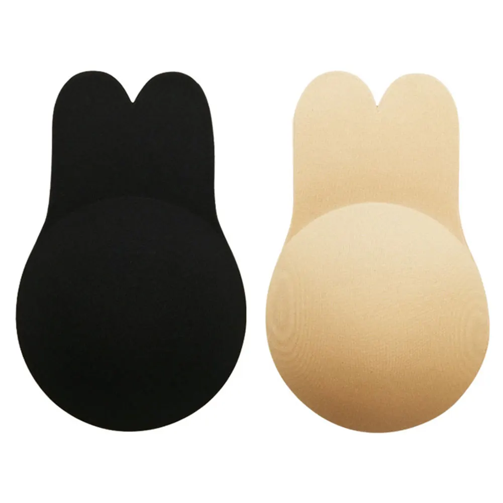 

1 Pair Invisible Bra Accessories Nipple Cover Fashion Pads Tape Sticker Women Rabbit Shaped Breast Lifting Pasties Sexy Reusable