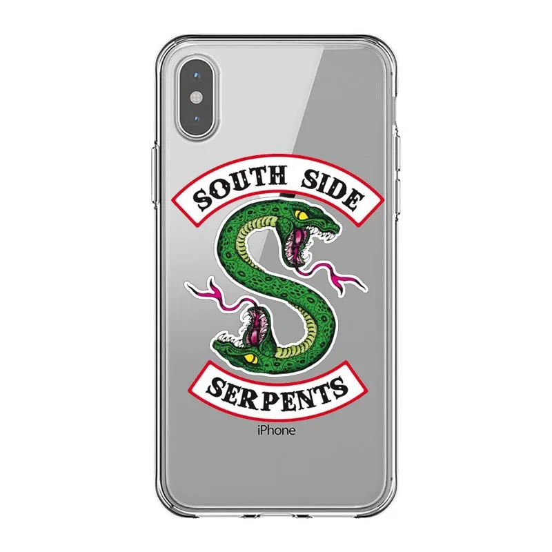 Американский ТВ ривердейл мягкий чехол для телефона для iPhone X XS MAX XR 5S 6S 7 8 Plus Southside Serpents TPU чехол для iPhone 11 Pro Max - Цвет: TPU