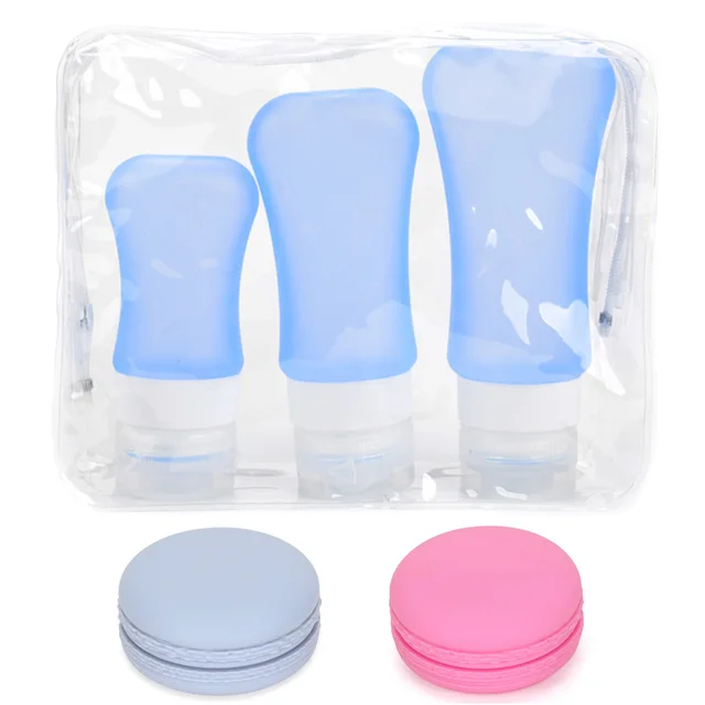Buy Portable Travel Bottles Set Leak Proof Refillable Squeezable Silicon