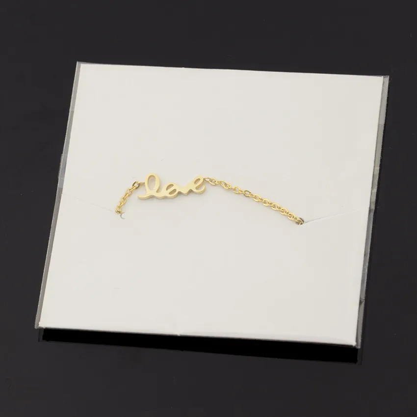 V Attract 1Pcs Monogram Letter Charm Bracelet Gold Link Chain Stackable Stainless Steel Jewellery Pulseras Vintage|Браслеты-манжеты| |