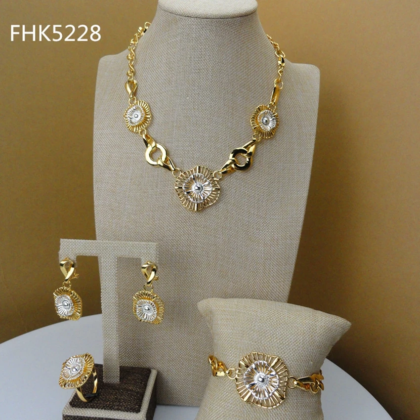 2018 Dubai Costume Jewellery Superior 24K Gold Color Plating Jewelry