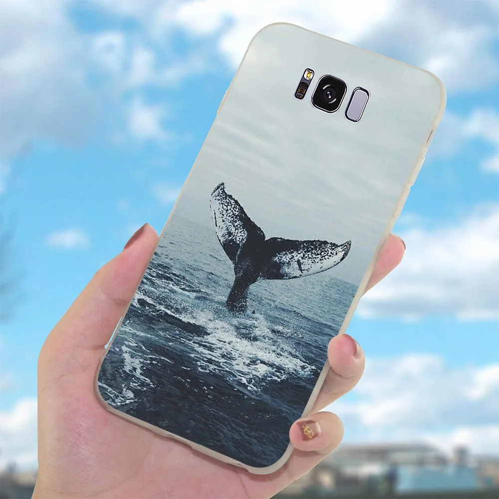 Чехол для Galaxy A9 2018 с принтом морских львов и дельфинов чехлы Samsung A6 Plus A7 A8 A10 A20 A30 A40
