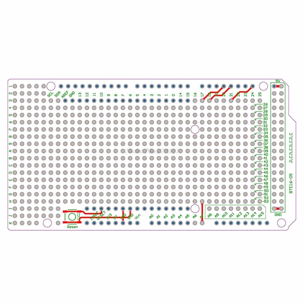 Двухсторонний PCB прототип для MEGA 2560 R3 щит доска DIY Прямая поставка|Двусторонняя