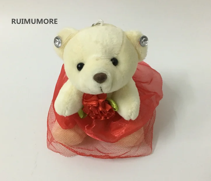 1X 10 см сидячий медведь плюшевая игрушка брелок подвеска игрушка|bear plush toy|plush