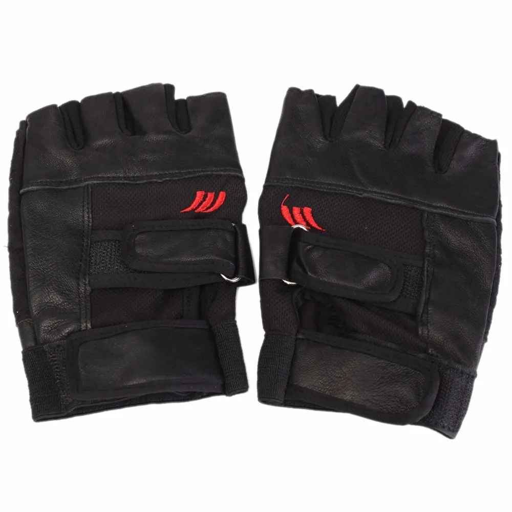 Перчатки из искусственной кожи для занятий спортом, тренажерный зал, 1 пара, мужские черные перчатки для тренировки на запястье, спортивные тренировочные Перчатки для фитнеса
