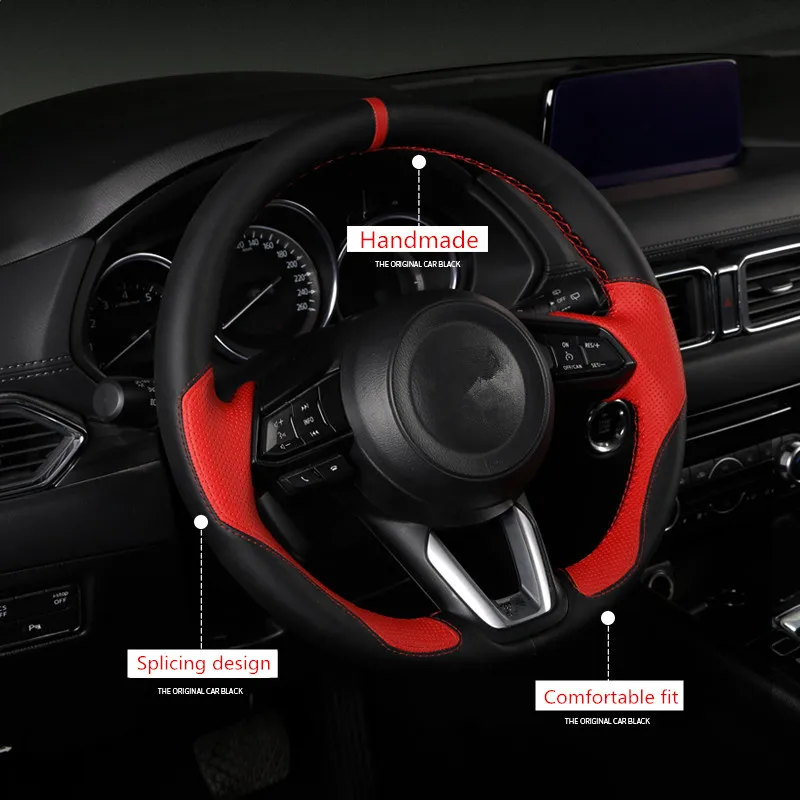 Оплетка руля для Mazda оплетка из мягкой кожи на рулевое колесо автомобиля