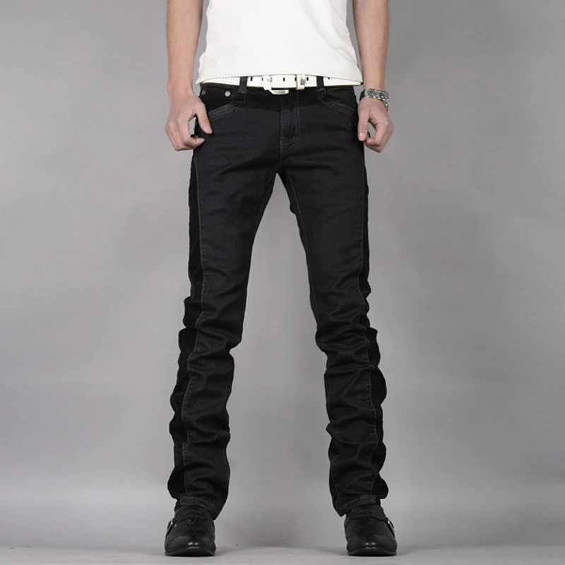 Winter Mens Jeans Thicken Warm Male Fleece Denim Pants Cotton Black Long Pants Trousers Patchwork Jeans Men Clothes 2018