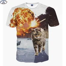 Mr.1991 Super powers cat printed 3D t-shirt for boys fashion girls t shirt summer animal printed big kids 6-20years t shirt A4