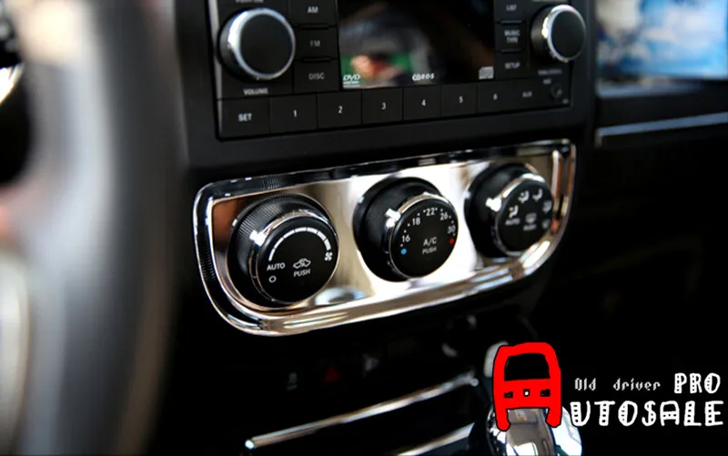 For-JEEP-Patriot-2011-2015-Abs-Glossy-Interior-Air-condition-Adjustment-Button-Frame-Trim-1pcs(3)